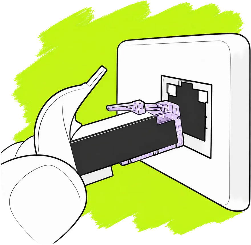Plug it into your router